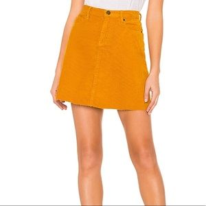 BLANK NYC High Rise Corduroy Skirt in marigold
